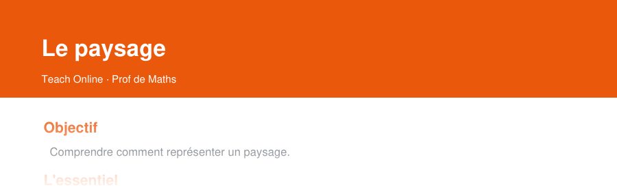 Aperçu : haut de la première page — Le paysage