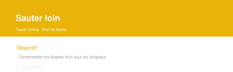 Aperçu : haut de la première page — Sauter loin