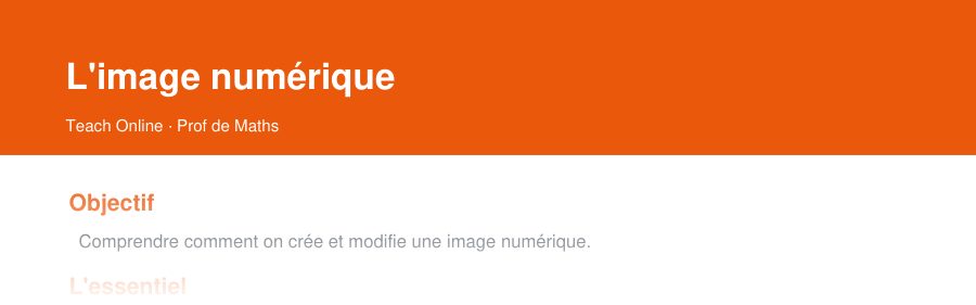 Aperçu : haut de la première page — L'image numérique