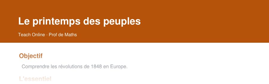 Aperçu : haut de la première page — Le printemps des peuples
