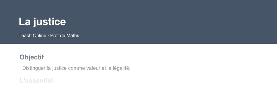 Aperçu : haut de la première page — La justice