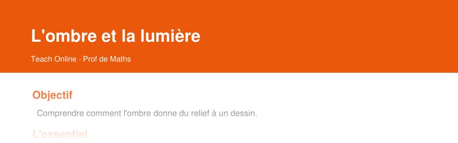 Aperçu : haut de la première page — L'ombre et la lumière