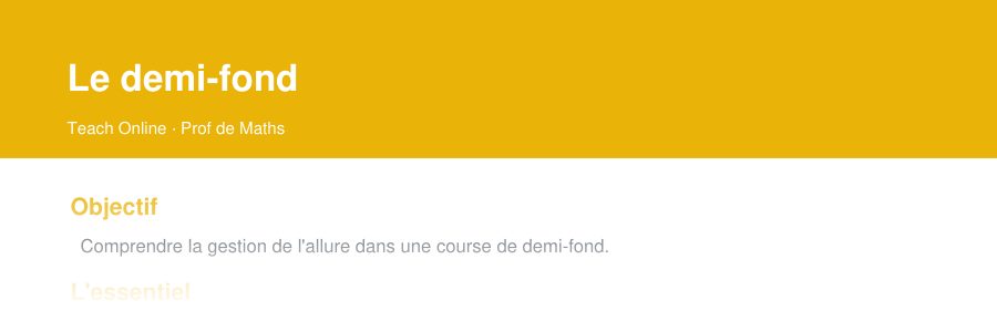 Aperçu : haut de la première page — Le demi-fond